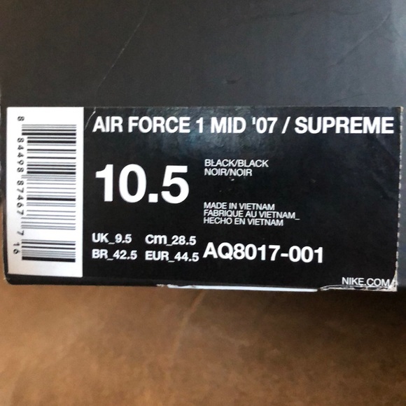 AIR FORCE 1 MID '07 / SUPREME - Picture 5 of 5